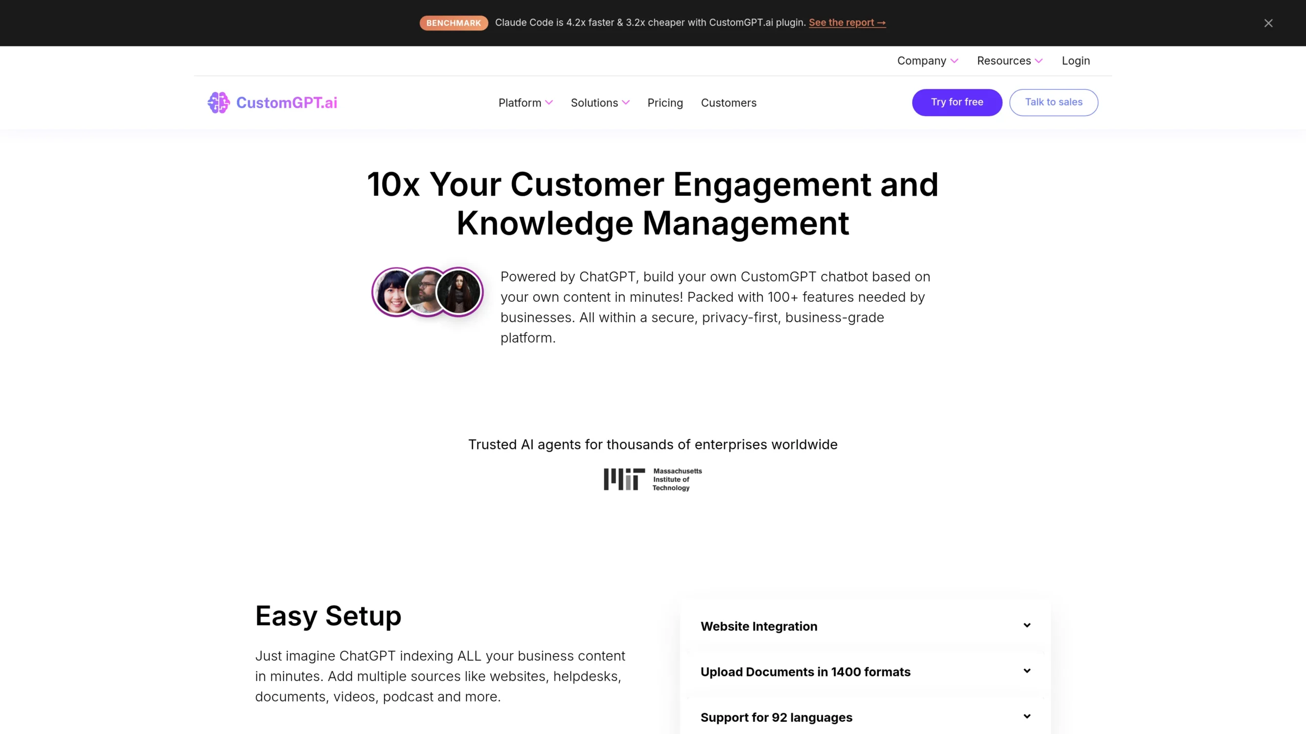 CustomGPT.ai Interface